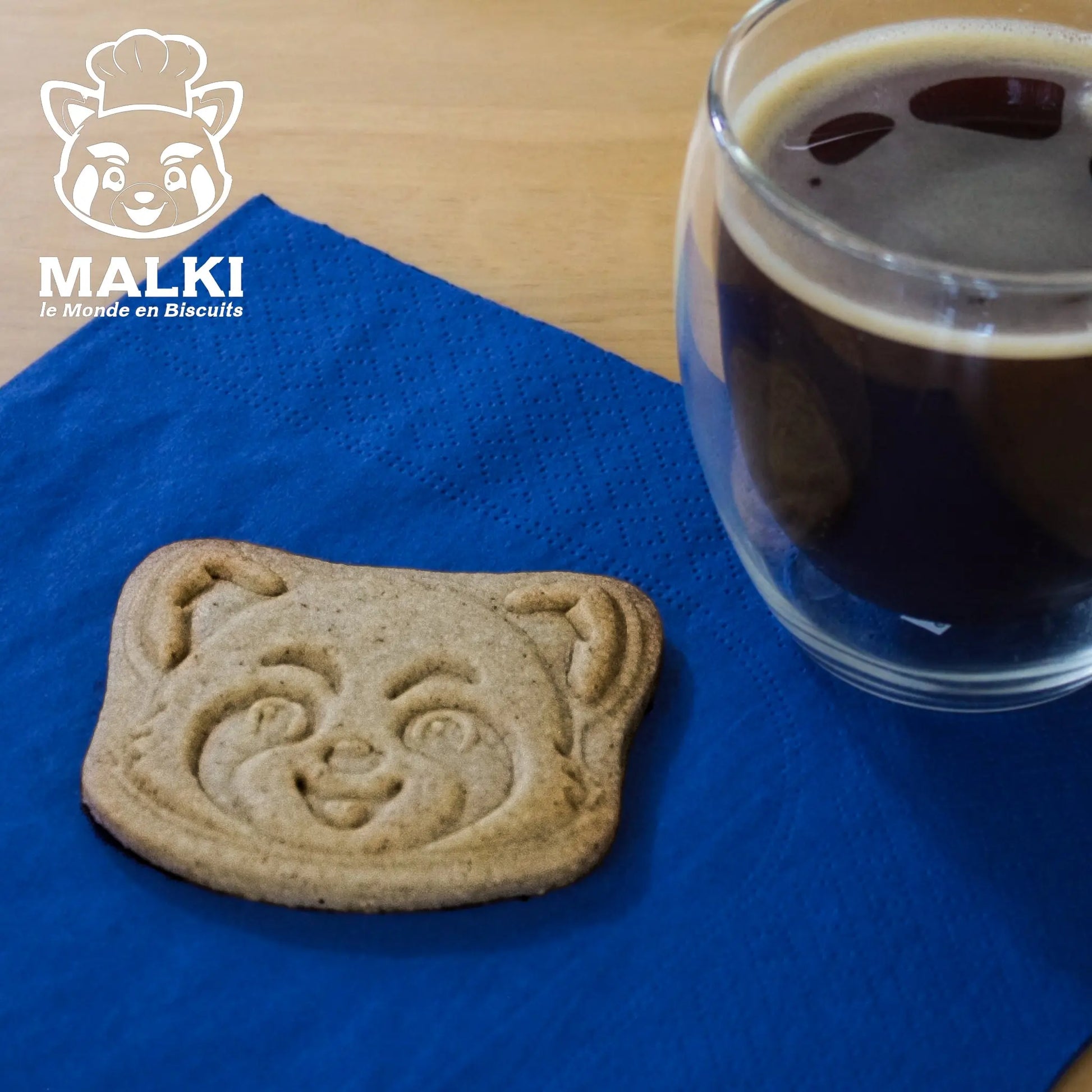 Biscuit Panda Roux et café