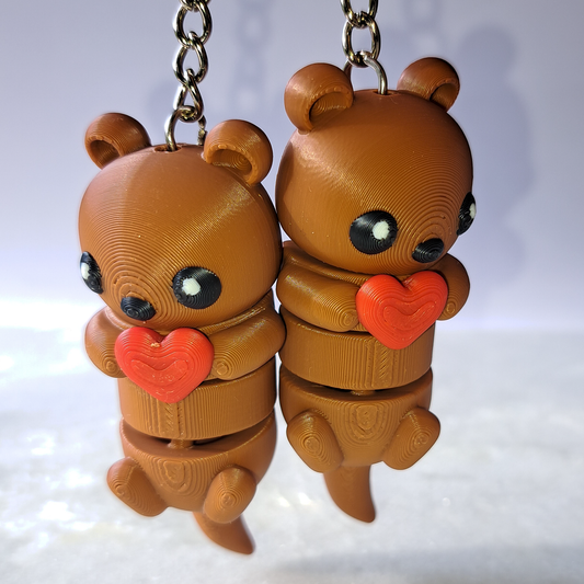 Duo de loutres amoureuses - Porte-Clés